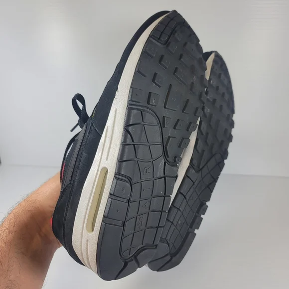 Nike Air Max 1 SE Tartan Women's Sneakers Size 8 Black Plaid Shoes Rare Used - Picture 10 of 11